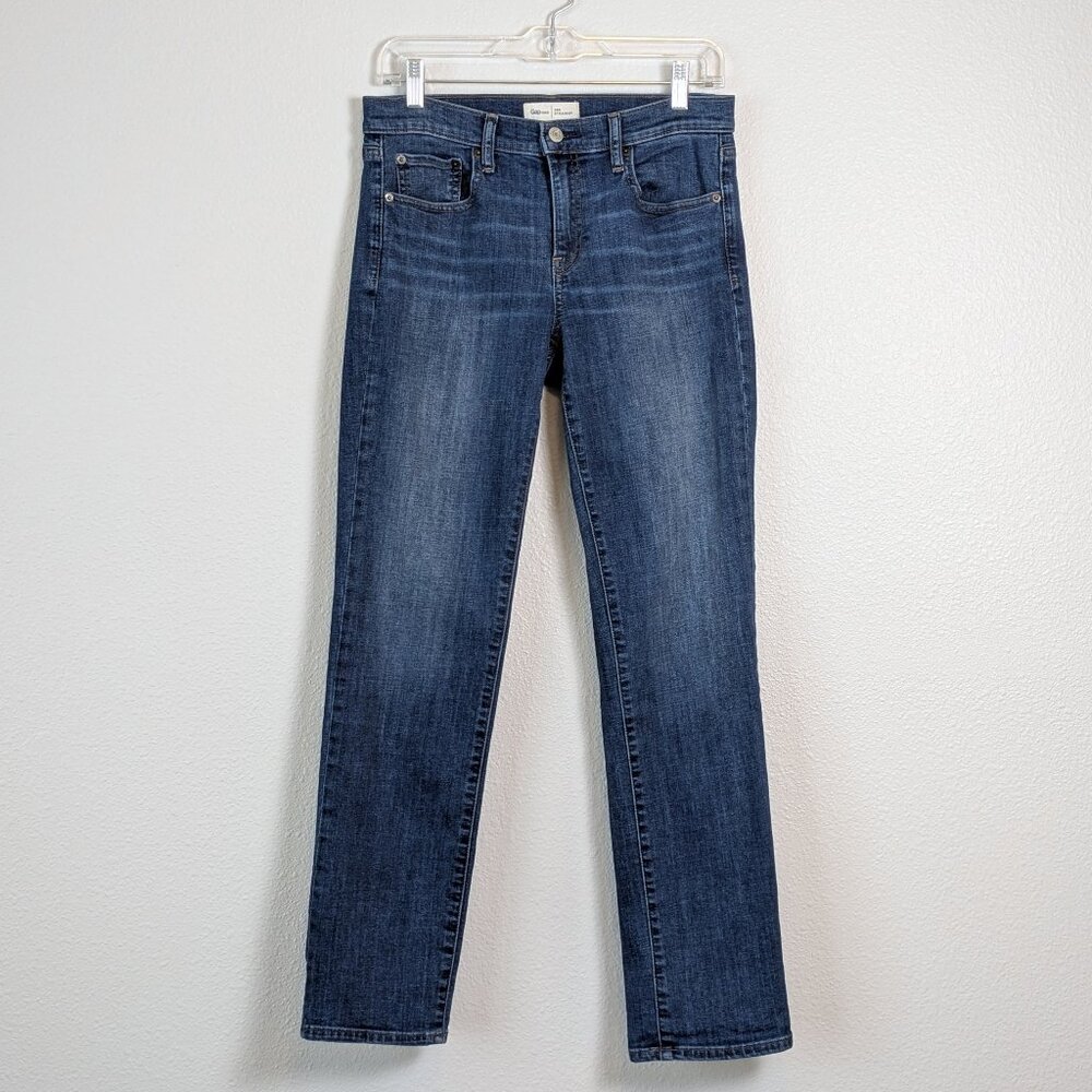 GAP Size 29 Stretch Straight Dark Indigo Jeans